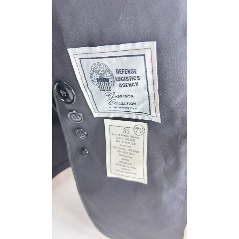 NWT Garrison Collection Defense Logistics Agency Coat Military Trench Womens 8S - Picture 7 of 12